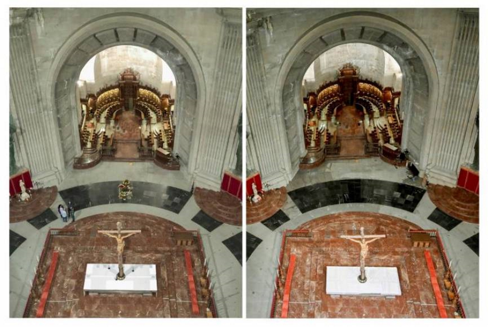 FOTOGRAFÍA. MADRID (ESPAÑA), 28.10.2019. En las imágenes difundidas por Moncloa se aprecia el estado actual del espacio a la espera del pulido final de las piedras. Efe