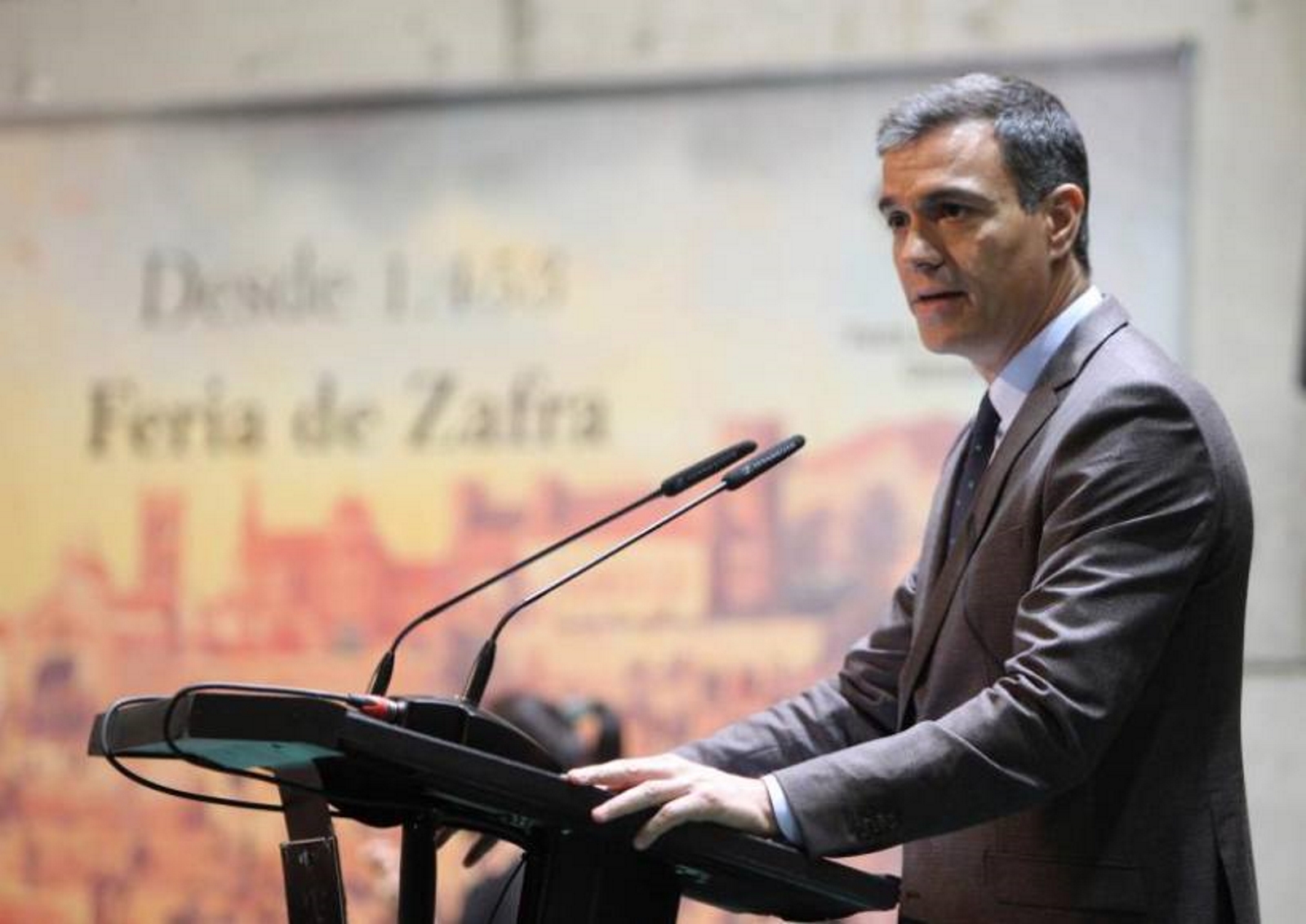 FOTOGRAFÍA. MÉRIDA (EXTREMADURA) ESPAÑA, 03.10.2019. El presidente del Gobierno en funciones, Pedro Sánchez, Feria Internacional Ganadera de Zafra (Badajoz). Efe