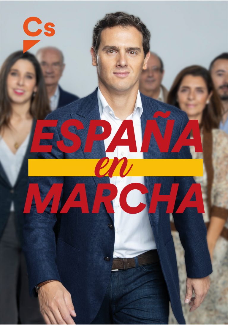 Cartel del 10N de Ciudadanos: «España en Marcha»