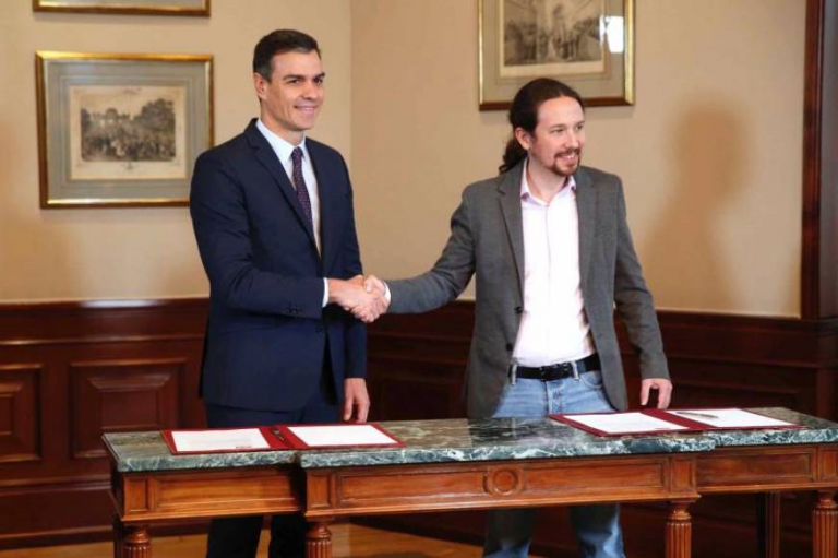 Sánchez e Iglesias subrayan el acuerdo «ilusionante» de Gobierno de Coalición