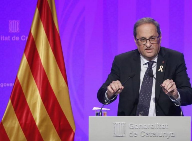 Torra: «Trabajo sin tregua para culminar el proceso de independencia de Cataluña»