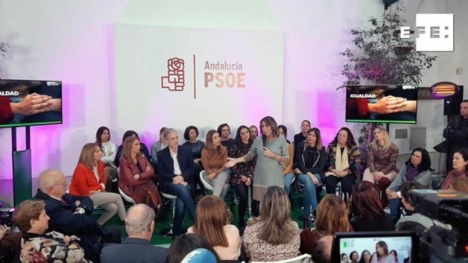 FOTOGRAFÍA. SEVILLA (ESPAÑA), 22.11.2019. Susana Díaz denuncia que la Junta solo ha ejecutado un 30 por ciento de los recursos del Plan Estatal contra la Violencia de Género. Efe