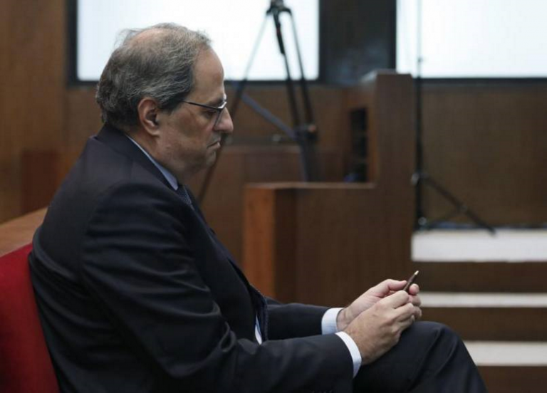 Torra ante el Tribunal: «desobedecí» la Ley porque la orden de la Junta Electoral «es ilegal»