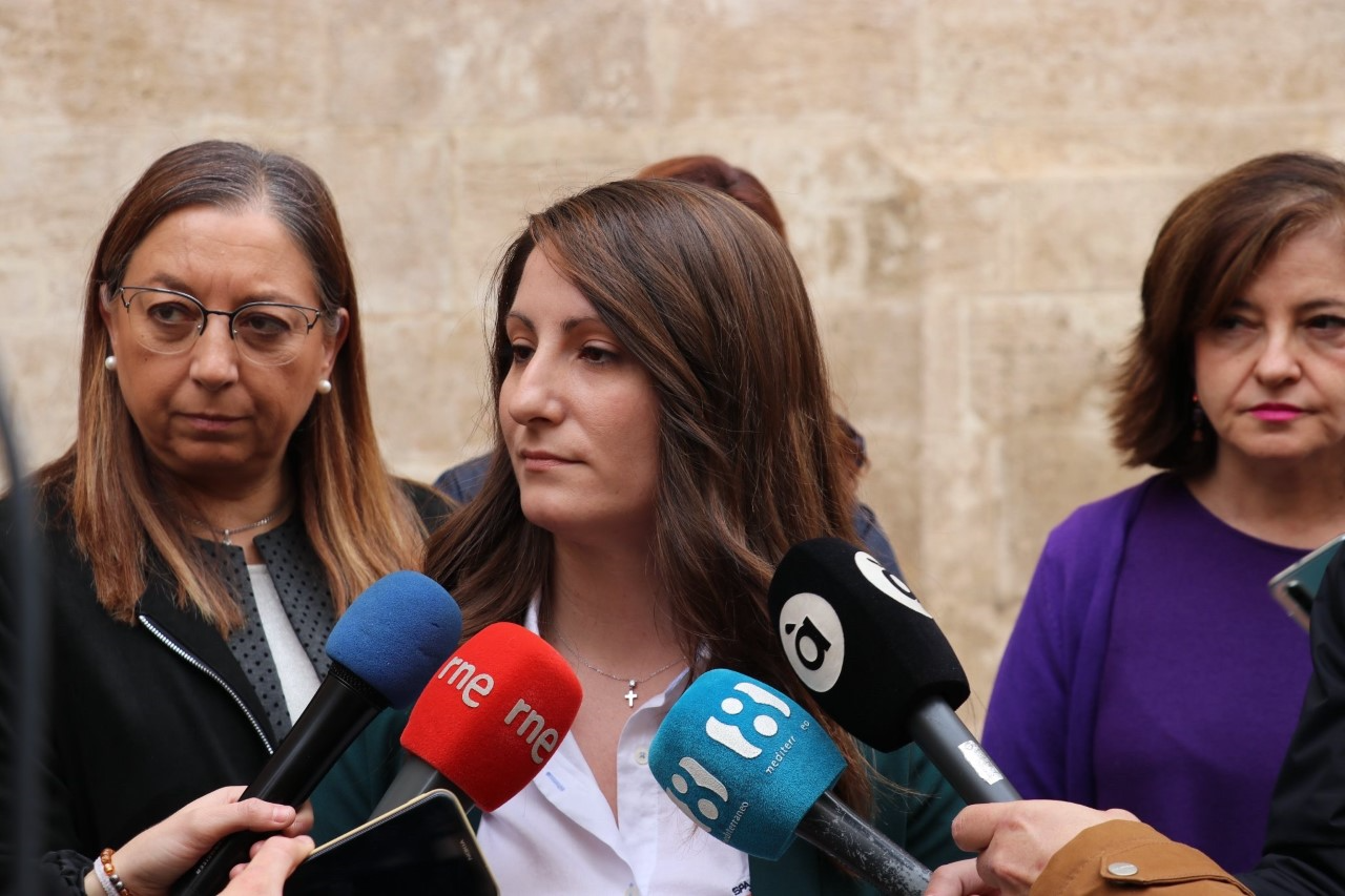 FOTOGRAFÍA. VALENCIA (ESPAÑA), 22.11.2019. La portavoz de VOX en las Cortes Valencianas, Ana Vega Campos, pide derogar la «Ley de Violencia de Género». Ñ pueblo (2)