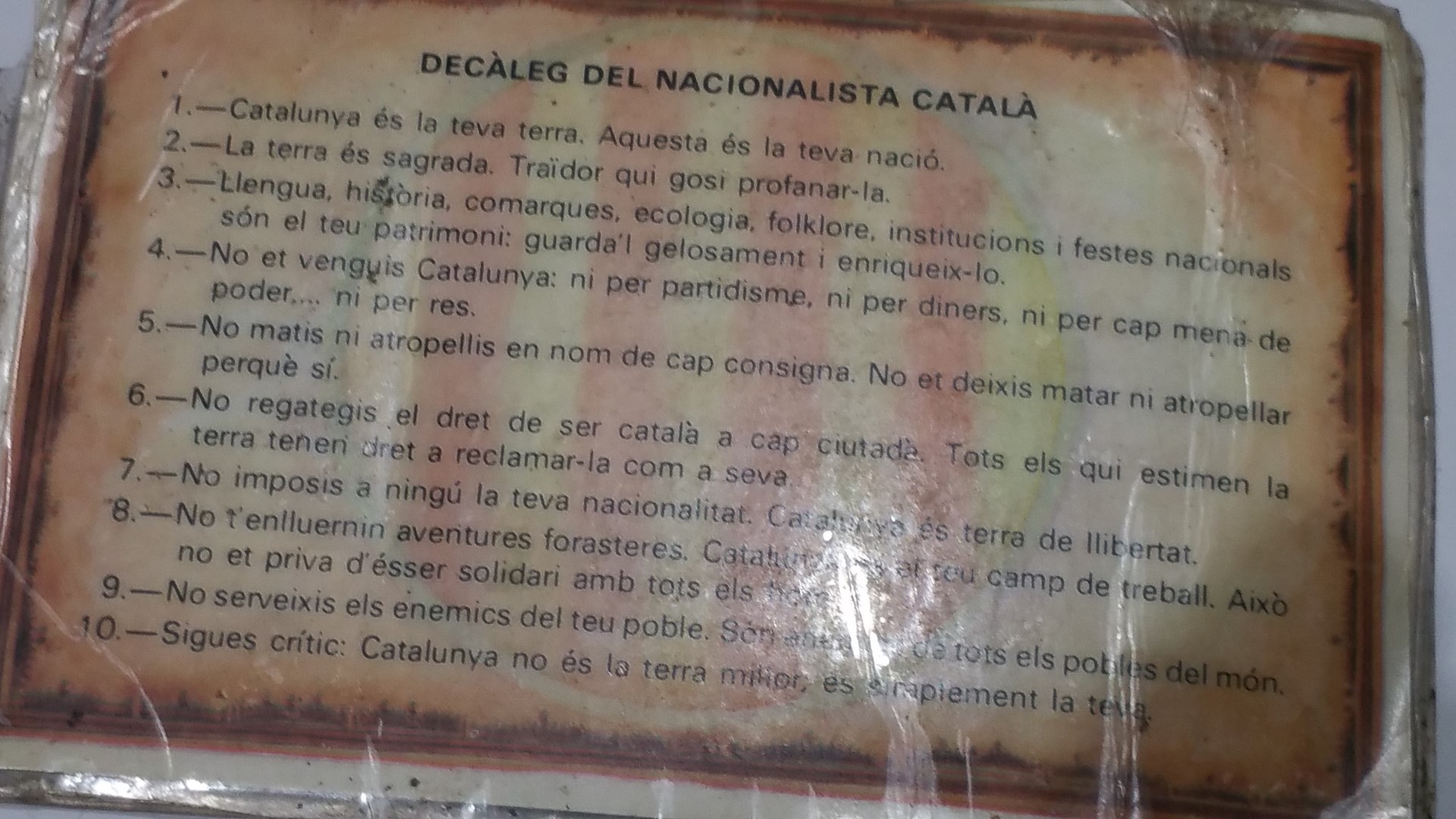 FOTOGRAFÍA. BARCELONA (CATALUÑA) ESPAÑA, 29.11.2019. Quienes nacen o viven en Cataluña y rechazan el «Procés» separatista. Ñ Pueblo (1)