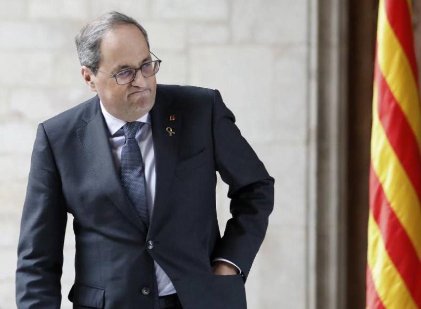 FOTOGRAFÍA. BAÑOLAS 8GERONA) ESPAÑA, 22.12.2019. El inhabilitado por el Tribunal Superior de Justicia de Cataluña (TSJC) por delito de desobediencia, Joaquim (Quim) Torra Pla. Efe