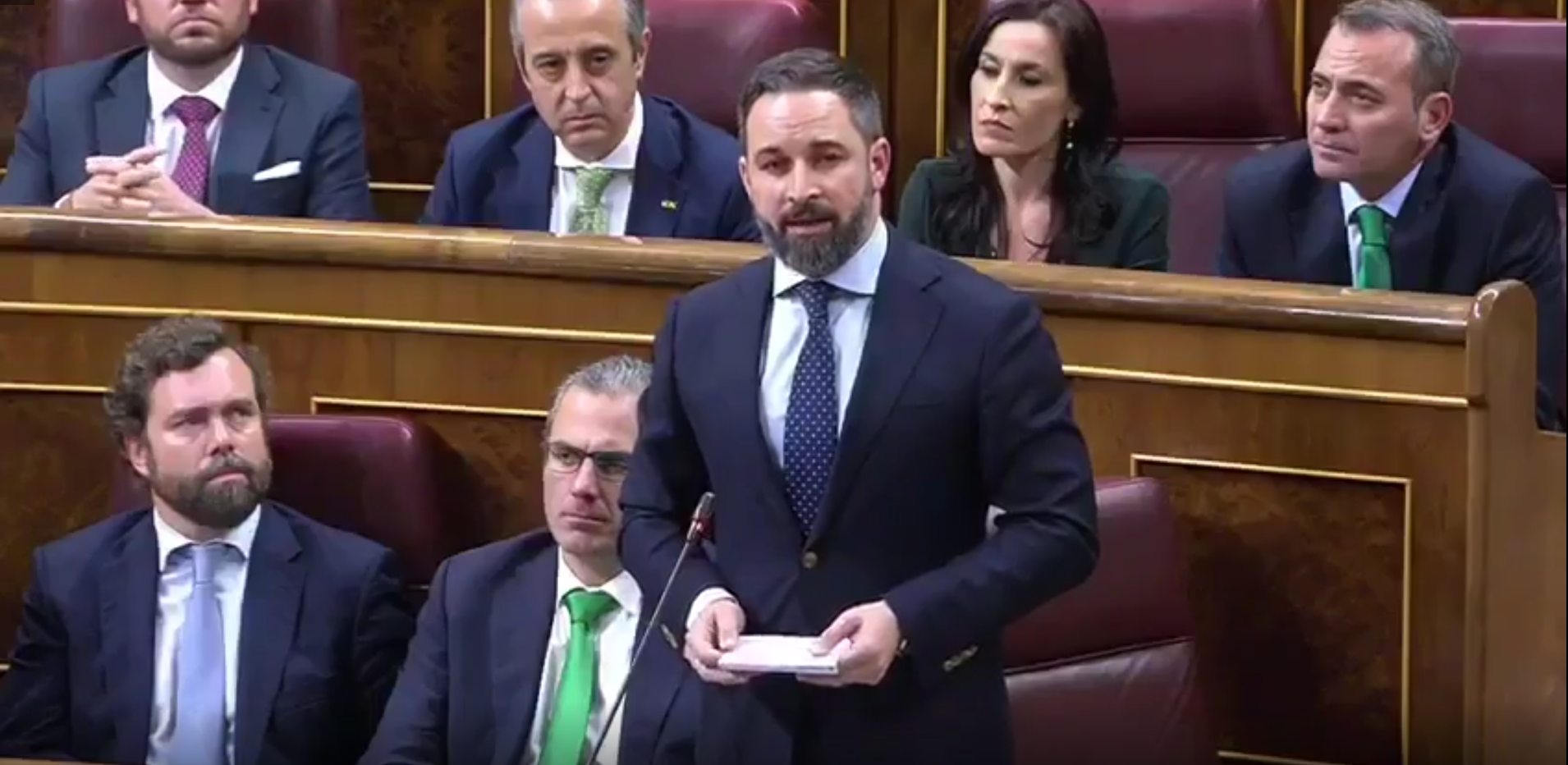 FOTOGRAFÍA. CONGRESO DE LOS DIPUTADOS (MADRID), 03.12.2019. El presidente del Grupo Parlamentario de VOX en el Congreso de los Diputados y líder de VOX, Santiago Abascal. Ñ Pueblo