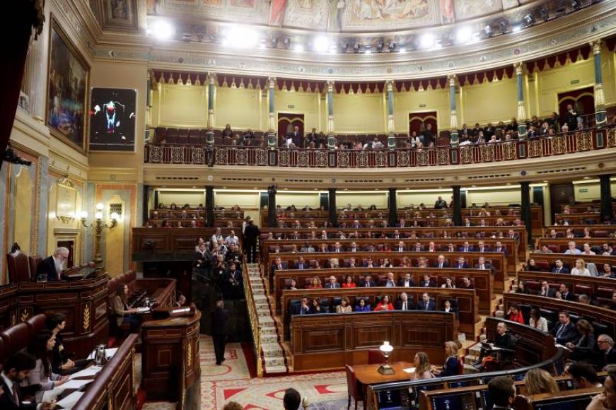 FOTOGRAFÍA. CONGRESO DE LOS DIPUTADOS (MADRID) ESPAÑA, 03.12.2019. Vista del hemiciclo del Congreso durante la sesión constitutiva de la XIV legislatura de la Cámara Baja. Efe