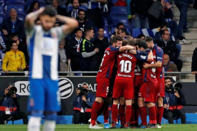 Osasuna hunde al Espanyol en 3 minutos en Cornella (Barcelona) 2-4