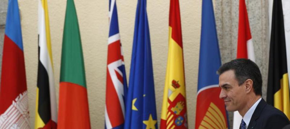 FOTOGRAFÍA. EL PRADO (MADRID) ESPAÑA, 16.12.2019. El presidente del Gobierno, Pedro Sánchez, participa en la decimocuarta reunión ministerial del foro ASEM. Efe