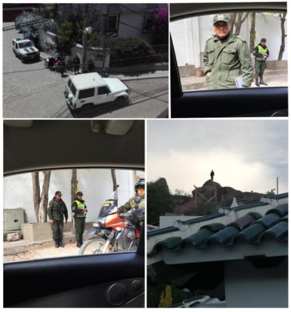 FOTOGRAFÍA. LA PAZA (BOLIVIA), 31.12.2019. Combo de fotografías que muestra la presencia de personal de inteligencia de Bolivia. Efe