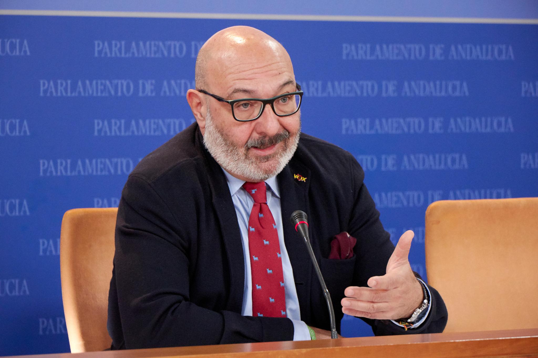FOTOGRAFÍA. PARLAMENTO DE ANDALUCÍA (SEVILLA), 30.12.2019. Vista del portavoz del Grupo Parlamentario de VOX en la cámara andaluza, Alejandro Hernández. Ñ Pueblo (1)
