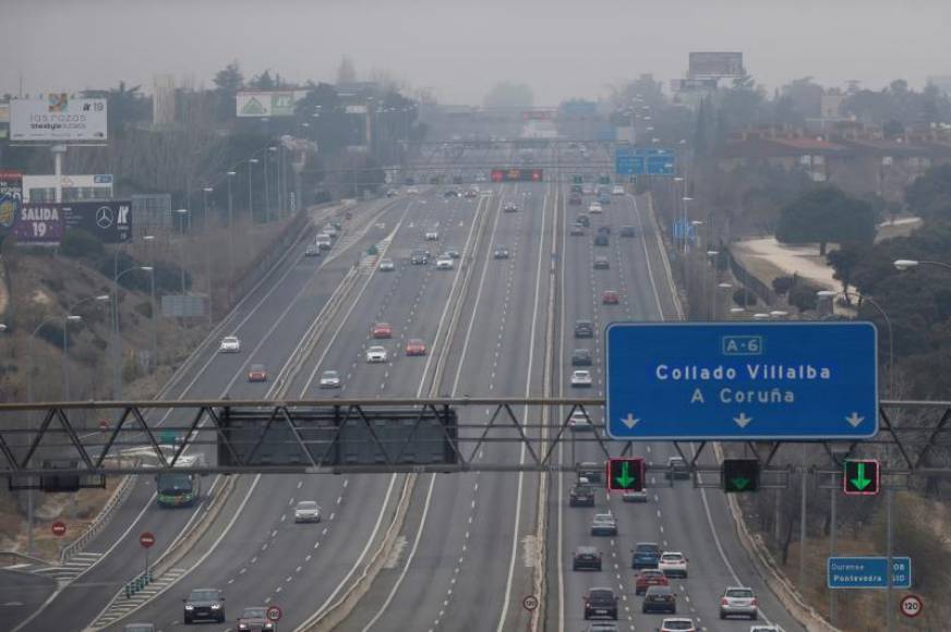 FOTOGRAFÍA. POZUELO DE ALARCÓN (MADRID) ESPAÑA, 26.12.2019. Vista de la A-6, a la altura de Pozuelo de Alarcón. Efe