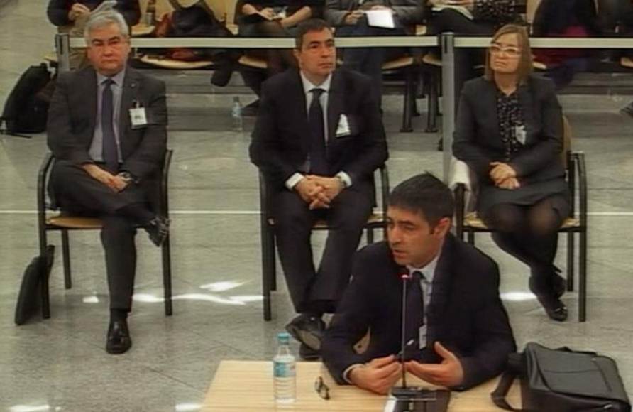 FOTOGRAFÍA. AUDIENCIA NACIONAL (MADRID) ESPAÑA, 21.01.2020. JUICIO DEL PROCÉS. Imagen captada de la señal institucional de TV de la Audiencia Nacional. Efe