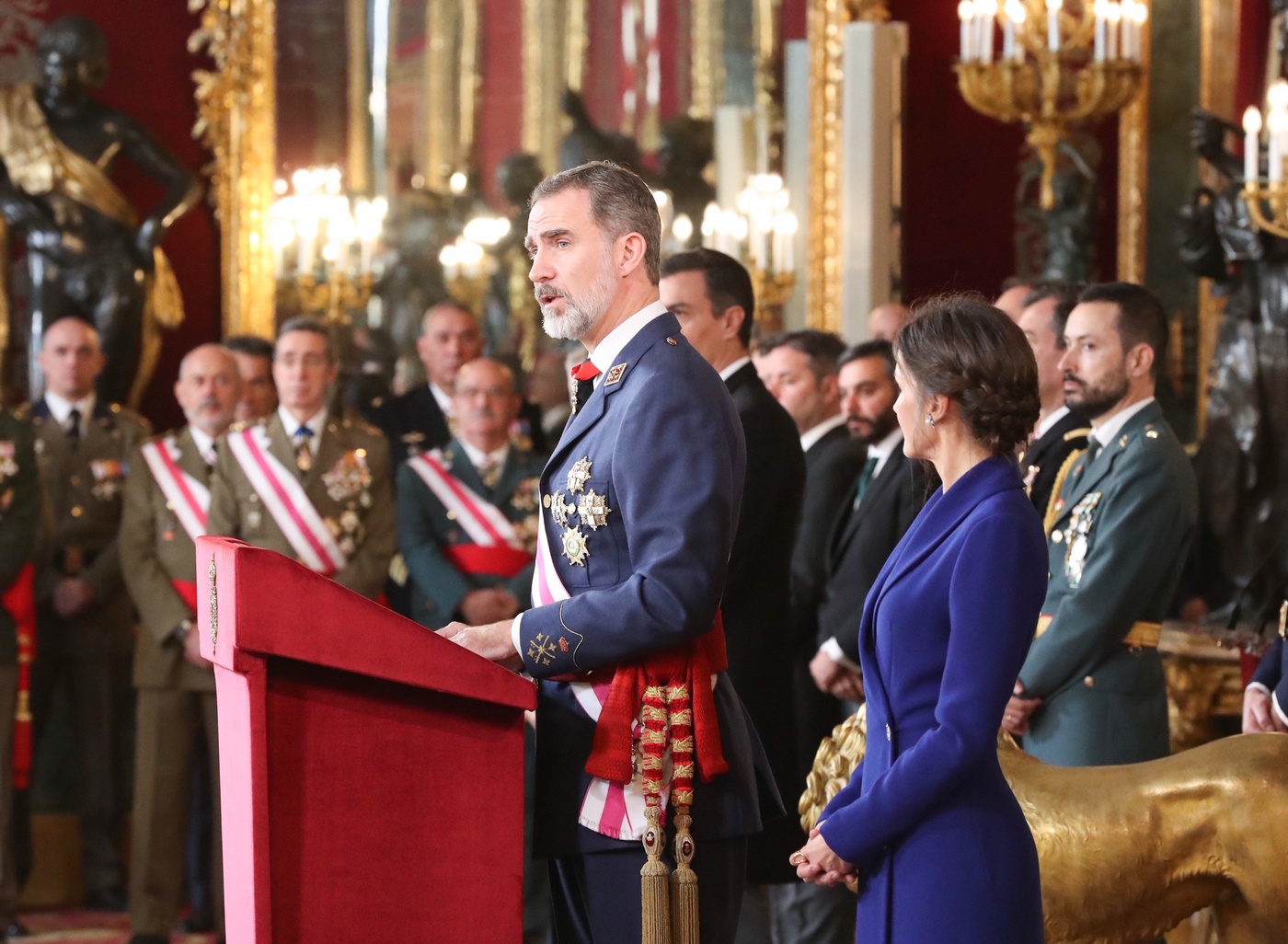 FOTOGRAFÍA. CASA REA, 06.01.2020. Sus Majestades los Reyes presidieron en el Palacio Real de Madrid. Pascua Militar. Ñ Pueblo (2)
