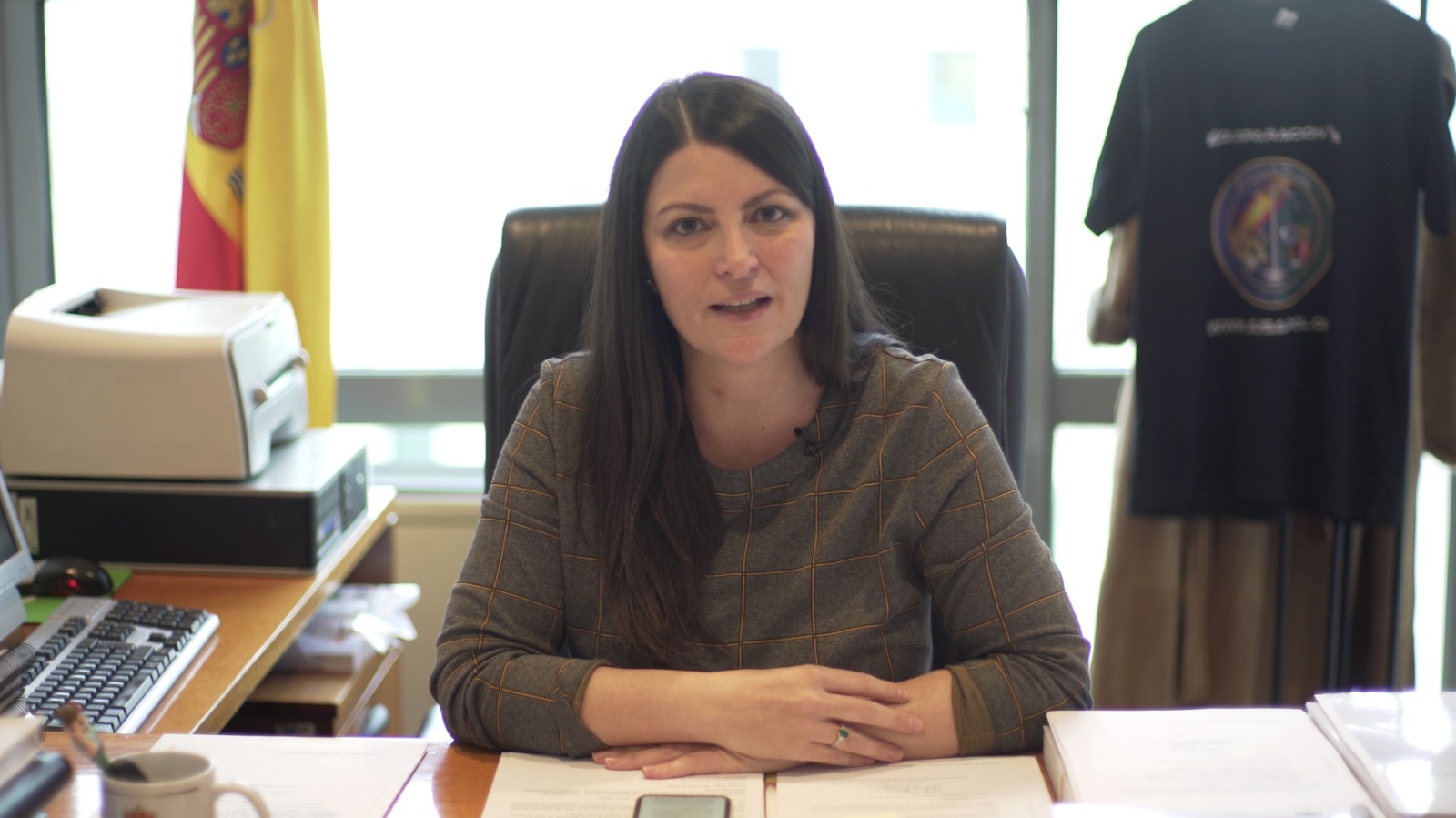 FOTOGRAFÍA. Madrid (ESPAÑA), ENERO DE 2020. VOX anima a las víctimas de ETA a utilizar la infame «Ley vasca de abusos policiales». Macarena Olona. Ñ Pueblo