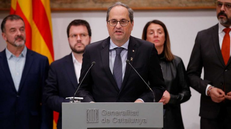 Torra: Mi inhabilitación «es un golpe de estado» de España «contra Cataluña»