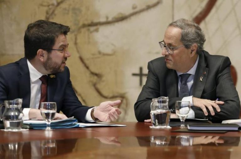 Torra recalca a Aragonès (ERC) que su Gobierno no asume el acuerdo PSOE y ERC
