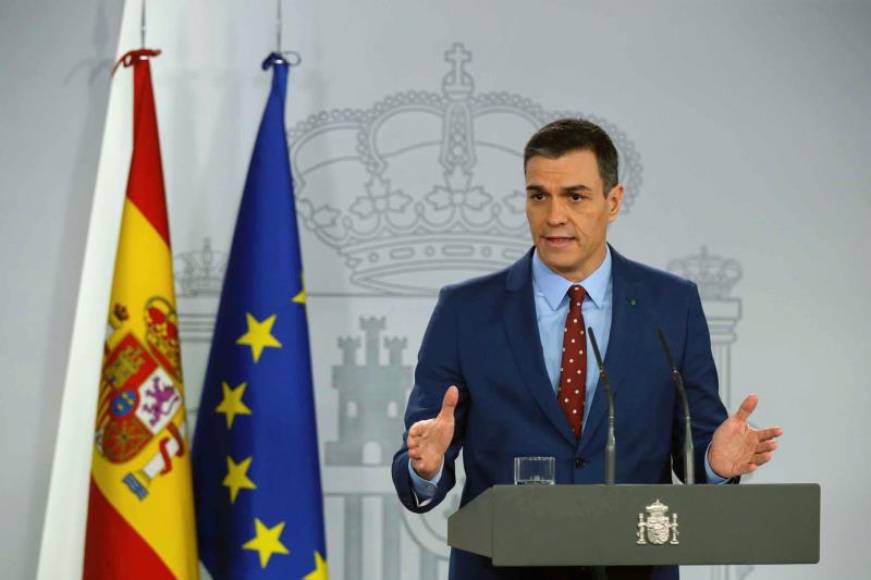 FOTOGRAFÍA. PALACIO DEL GOBIERNO DEL REINO DE ESPAÑA 8LA MONCLOA), 12.012020. El presidente del Gobierno, Pedro Sánchez. efe