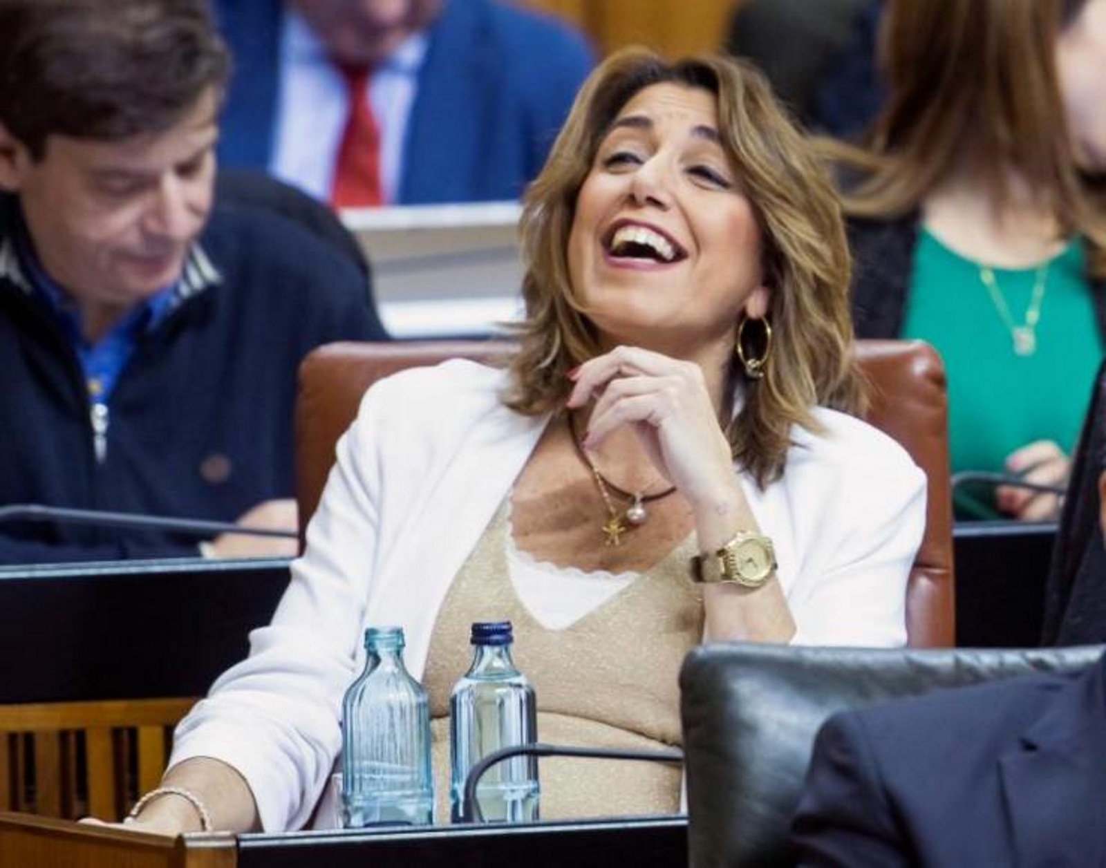 FOTOGRAFÍA. PARLAMENTO DE ANDALUCÍA. SEVILLA (ESPAÑA), 29.01.2020. La líder del PSOE-A, Susana Díaz, durante el pleno extraordinario del Parlamento andaluz. Efe