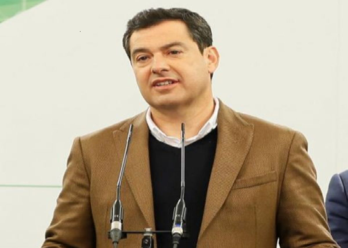 FOTOGRAFÍA. SEVILLA (ESPAÑA), 19.01.2020. El presidente de la Junta de Andalucía y líder del PP andaluz, Juanma Moreno, hace una declaración con motivo del primer año de su investidura. Efe