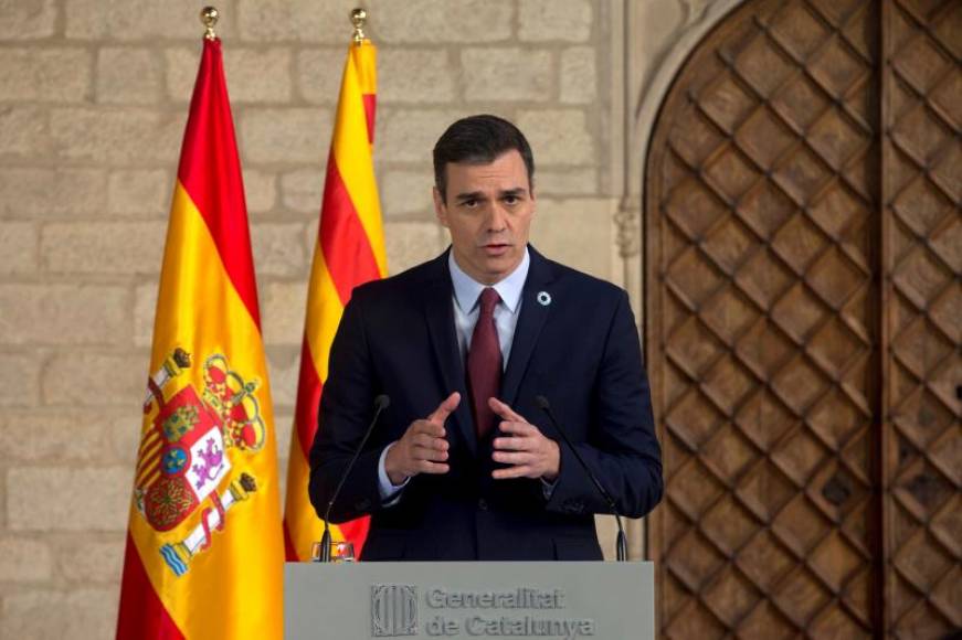 FOTOGRAFÍA. PALACIO DE LA GENERALIDAD DE CATALUÑA. 06.02.0202. El presidente del Gobierno, Pedro Sánchez. Efe