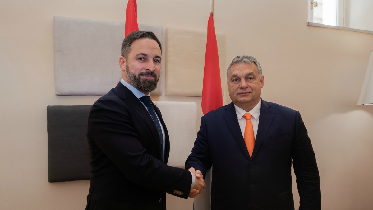 FOTOGRAFÍA. ROMA (ITALIA), 04.02.2020. El presidente de la tercera fuerza política en España, VOX, Santiago Abascal (i) se ha reunido con el primer ministro húngaro, Viktor Orban (d). Ñ Puerblo