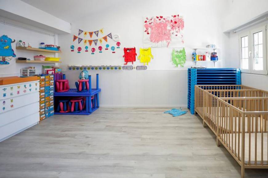 FOTOGRAFÍA. MADRID (ESPAÑA), 11.03.2020. CORONAVIRUS EN ESPAÑA. Sala de juegos desierta de una guardería de la calle Buganvilla de Madrid, este miércoles en el que los niños. Efe