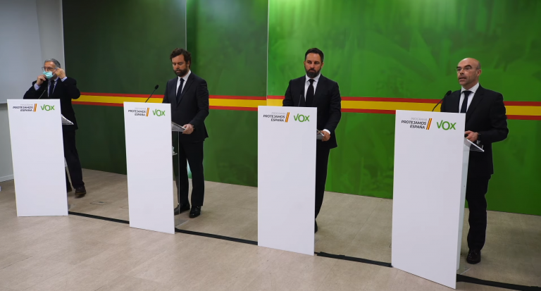 Abascal pide la dimisión del Ejecutivo y creación de un «Gobierno de Emergencia Nacional»