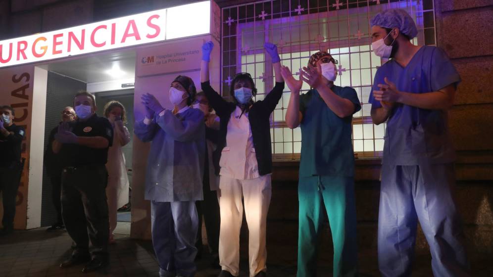 FOTOGRAFÍA. MADRID (ESPAÑA) MARZO DE 2020. Hechos, Madrid, 24.03.2020. La Asociación de Médicos y Titulados Superiores de Madrid (AMYTS). Efe