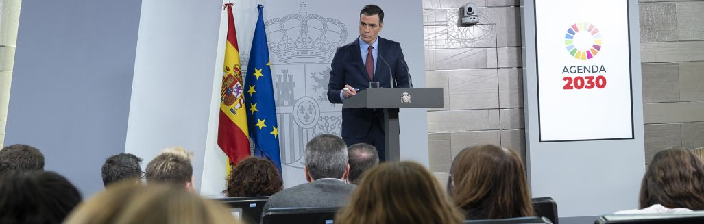FOTOGRAFÍA. PALACIO DEL GOBIERNO DEL REINO DE ESPAÑA (LA MONCLOA), 10.03.2020. El presidente del Gobierno, Pedro Sánchez Pérez Castejón. Ñ Pueblo