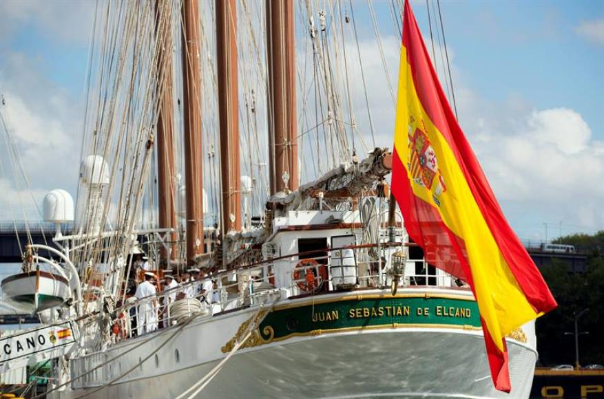 FOTOGRAFÍA. SANTO DOMINGO (REPÚBLICA DOMINICANA), 01.03.2020. El Buque Escuela de la Armada española Juan Sebastián Elcano. Efe