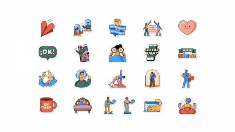 Nuevos «stickers» Whatsapp: «Dame 5 desde lejos, ¿estás bien?, eres mi héroe y o en casa»