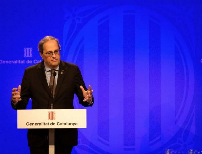 Torra: «¿Lérida, Gerona?». Es Lleida y Girona. «Nos menosprecian. Cataluña vuelve a 1833»