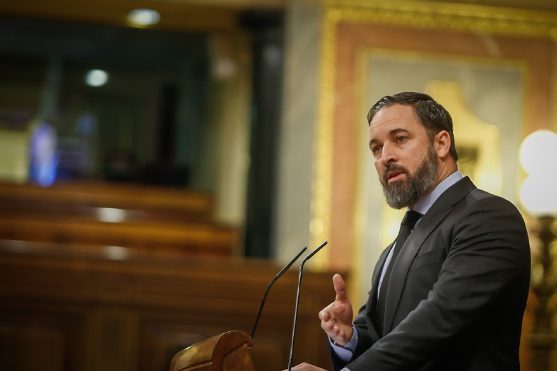 FOTOGRAFÍA. CONGRESO DE LOS DIPUTADOS (MADRID), 22.04.2020. El presidente de VOX, Santiago Abascal. Ñ Pueblo