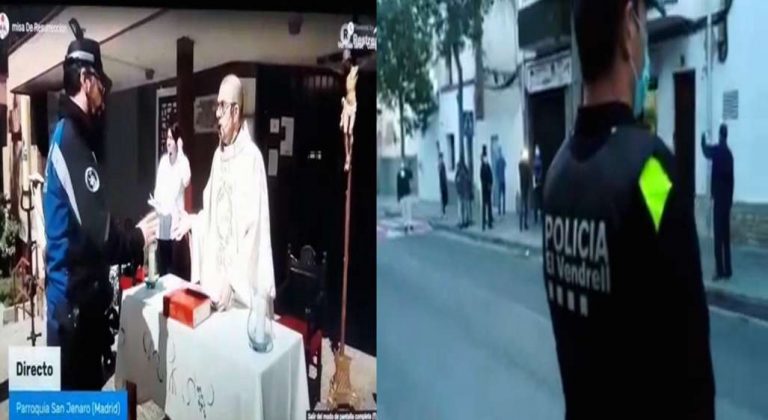 Sánchez multa y prohíbe una Misa de cristianos mientras protege y permite un culto del Islam