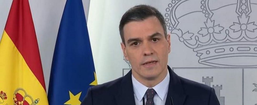 FOTOGRAFÍA. MADRID (ESPAÑA), 18.04.2020. Captura de la señal institucional de Moncloa del presidente del gobierno, Pedro Sánchez. Efe