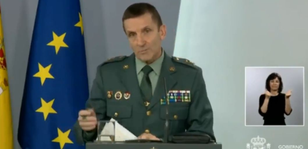 FOTOGRAFÍA. MADRID (ESPAÑA), 19.04.2020. Vista del Jefe del Estado Mayor de la Guardia Civil, José Manuel Santiago Marín. Ñ Pueblo