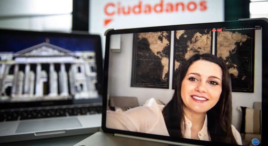 FOTOGRAFÍA. MADRID (ESPAÑA), 23.04.2020. La presidente de Ciudadanos (Cs), Inés Arrimadas García. Lasvocesdelpueblo (Ñ Pueblo)