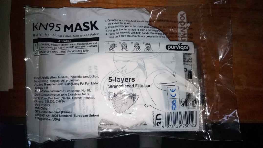 FOTOGRAFÍA. MADRID (ESPAÑA), 29.04.2020. Detectadas dos nuevas mascarillas ‘fake’ que podrían haber sido distribuidas en Madrid. Se trata del Modelo KN95 MasK. Ñ Pueblo