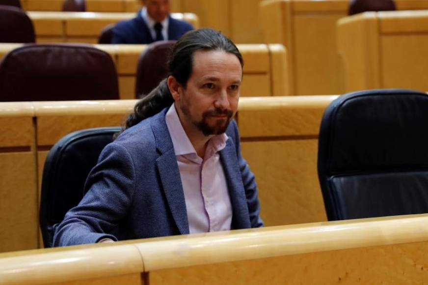FOTOGRAFÍA. MADRID (ESPAÑA), ABRIL DE 2020. El vicepresidente segundo del Gobierno, Pablo Iglesias, durante una sesión del Senado este mes de abril de 2020. Efe