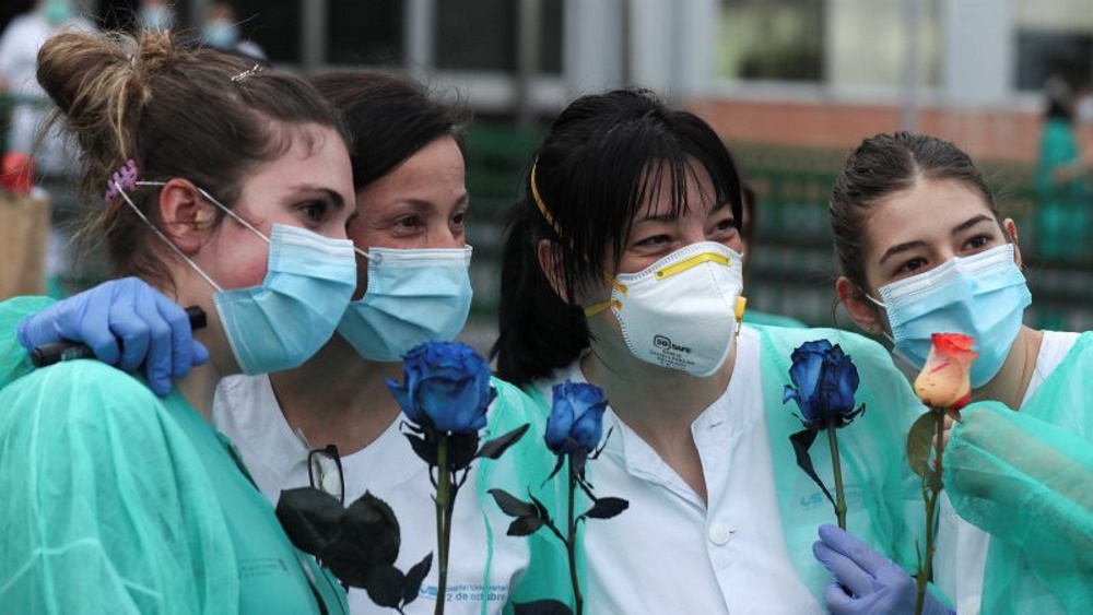 FOTOGRAFÍA. MUNDO, 17.04.2020. Vista de un grupo de médico, combatientes contra el coronavirus (COVID 19). Efe