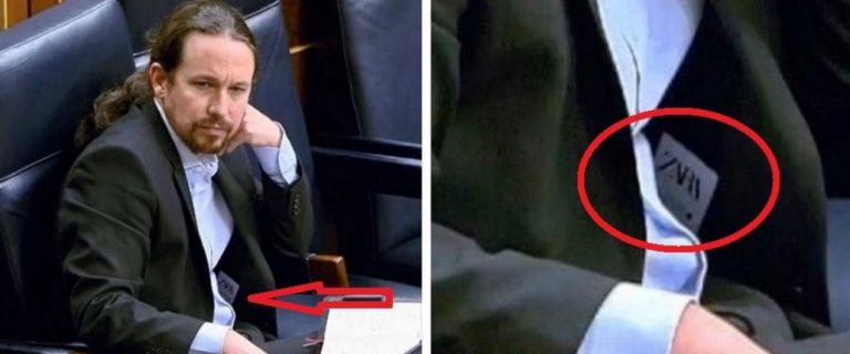 Pillan a Pablo Iglesias con chaqueta de «Zara» del millonario de Inditex Amancio Ortega