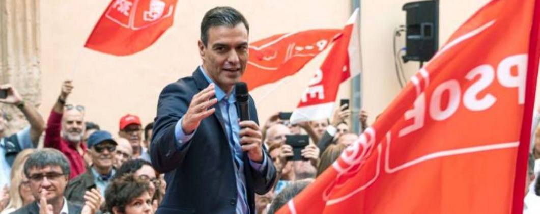 FOTOGRFÍA. PALMA (ESPAÑA), 30.10.2019. El secretario general del PSOE y presidente del Gobierno en funciones Pedro Sánchez durante un acto electoral en Palma de Mallorca.. Efe (2)