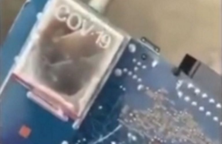 Técnico: «Es una puta pieza del Kit de Instalación de «Telefonía 5G» en la que pone «COVID 19»»