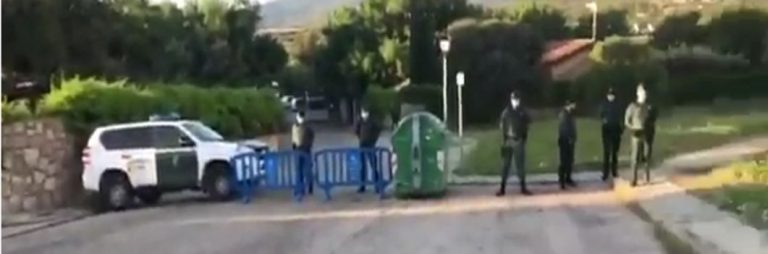 «Cortan nuestra calle en Galapagar» por el coletas. «¿Y eso de tanta izquierda y tanta libertad? Hijos de puta»