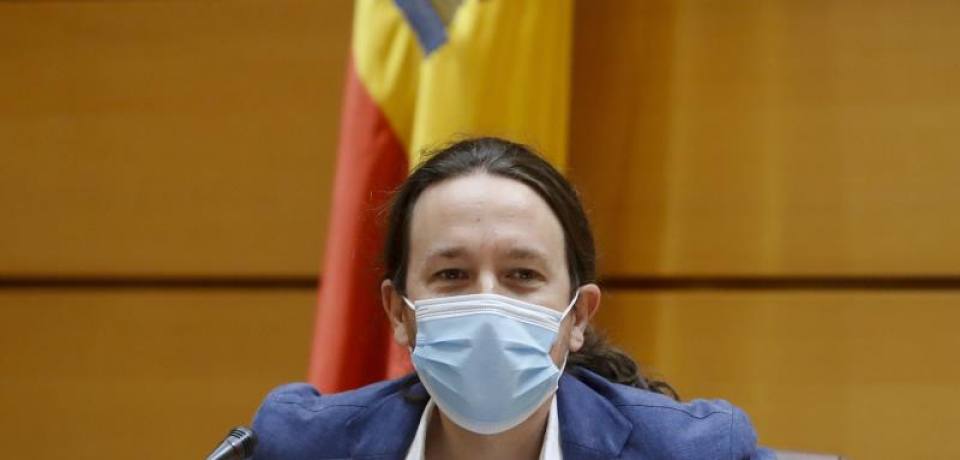 FOTOGRAFÍA. MADRID (ESPAÑA), 14.05.2020. El vicepresidente segundo y ministro español de Derechos Sociales y Agenda 2030, Pablo Iglesias (c). Efe