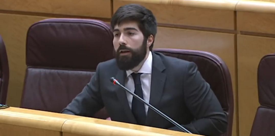 FOTOGRAFÍA. MADRID (ESPAÑA), 26.05.2020. El portavoz de VOX en la Comisión Mixta Control Parlamentario de la Corporación RTVE y sus Sociedades, Manuel Mariscal. Ñ Pueblo