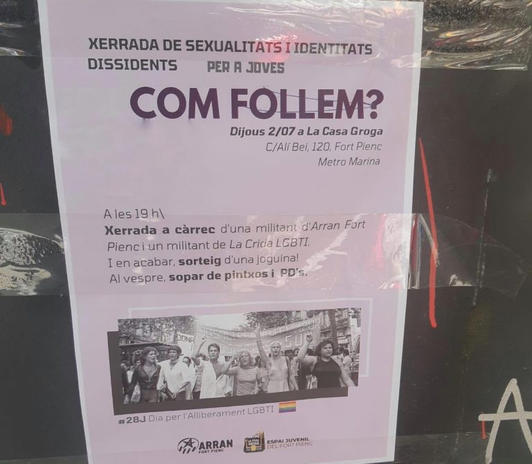Charla del independentismo con los MENAS: «¿Cómo follamos?» y entrega de «juguete sexual»