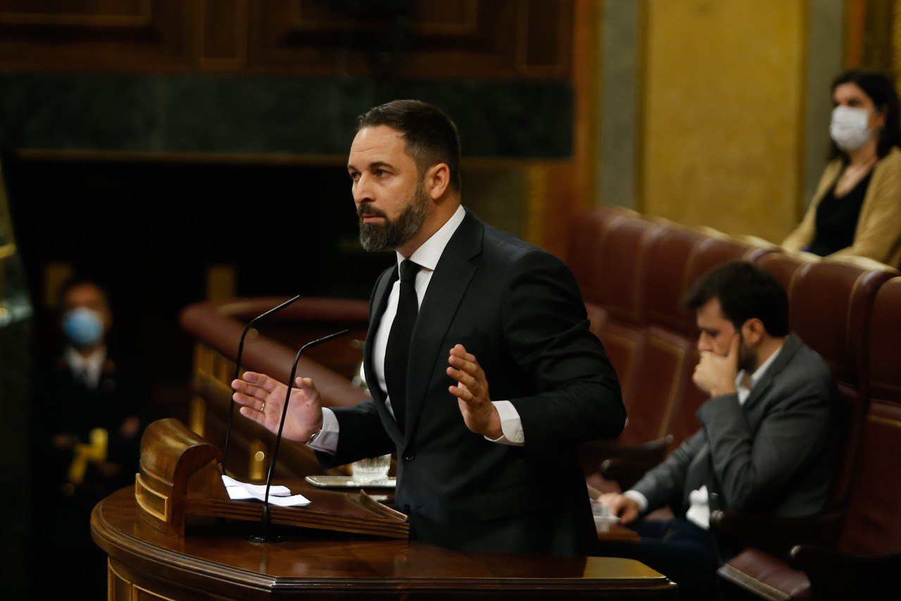 FOTOGRAFÍA. CONGRESO DE LOS DIPUTADOS (MADRID) ESPAÑA, 03.06.2020. El presidente de VOX, Santiago Abascal Conde, ha participado en la sesión de Control. Ñ Pueblo (2)